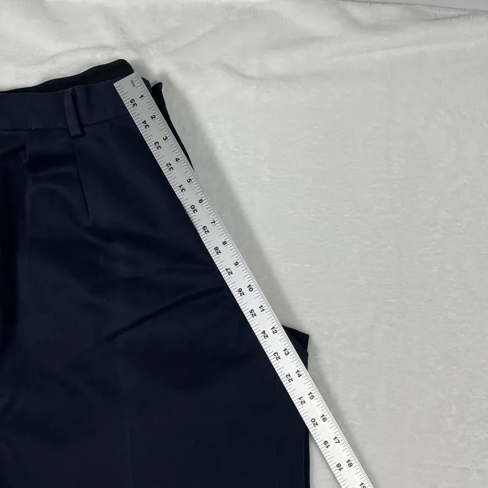 Brooks Brothers Advantage Chino Thompson Mens 38x30 Navy Pleated Cuffed Pants